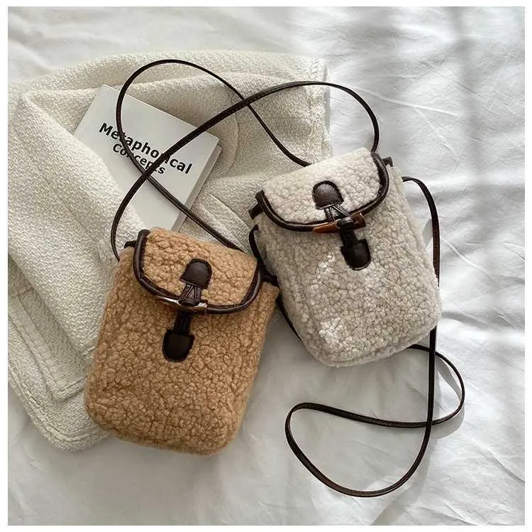 Plüss Crossbody divatos téli női válltáska és kézitáska anya gyerek táskák lánynak C241212_voghion.com