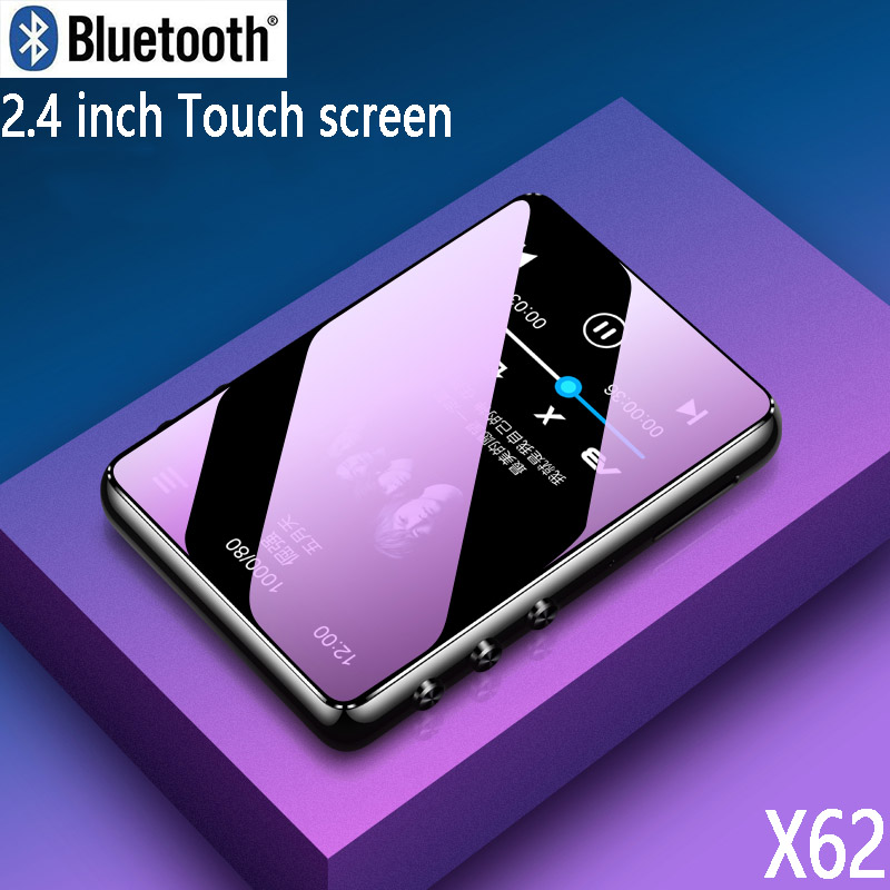 Original metal MP4 player Bluetooth 5.0 touch screen 2.4 inch built-in speaker MP3 with e-book radio recording video playback_voghion.com