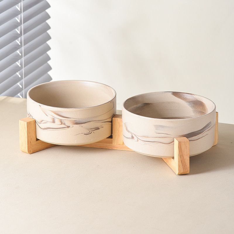 Ceramic Cat Food Dog Drinking Double Protection Cervical Pet Bowl Supplies_voghion.com