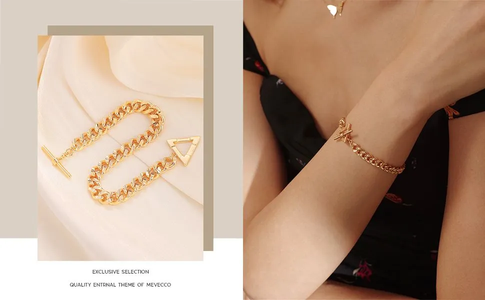 Braccialetti da donna di design con perline placcate in oro fatti a mano carini con diamanti taglio ovale e rotondo, catena di corda delicata_voghion.com