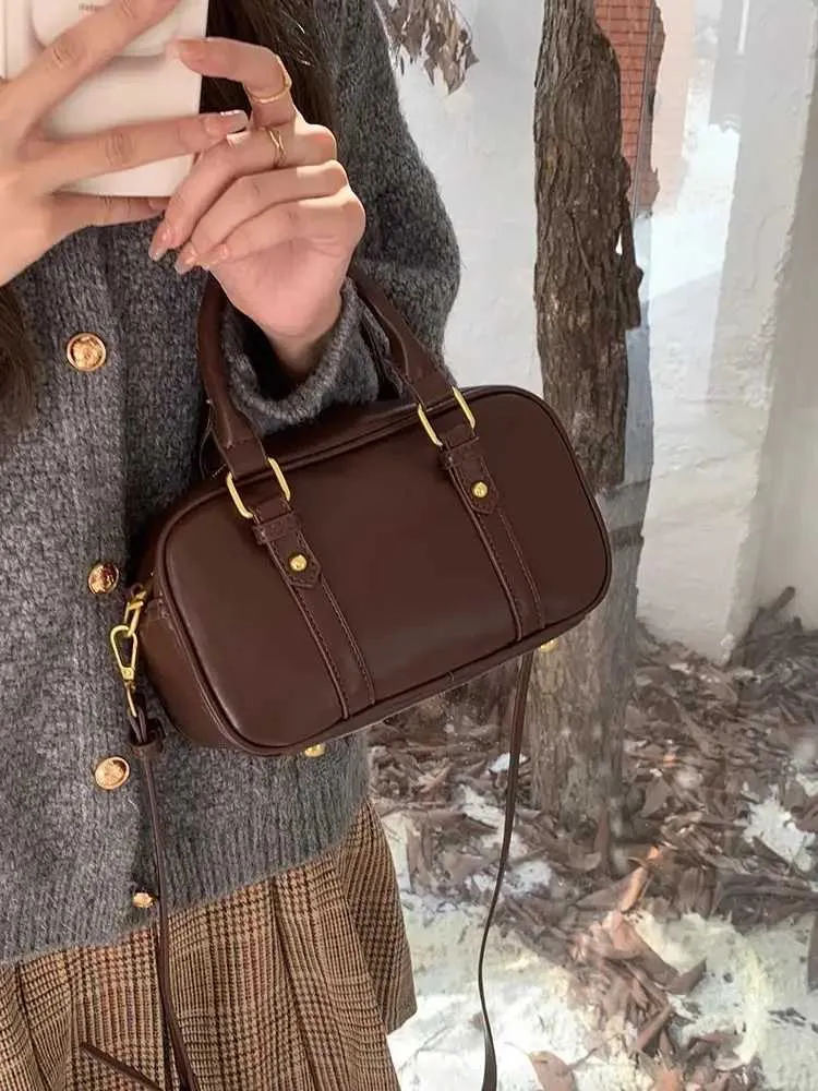 JIAERDI Vintage Brun Messenger-veske Kvinner Høst Vinter Skinn Uformelle Skuldervesker Kvinnelig Retro Hot Girl Y2k_voghion.com