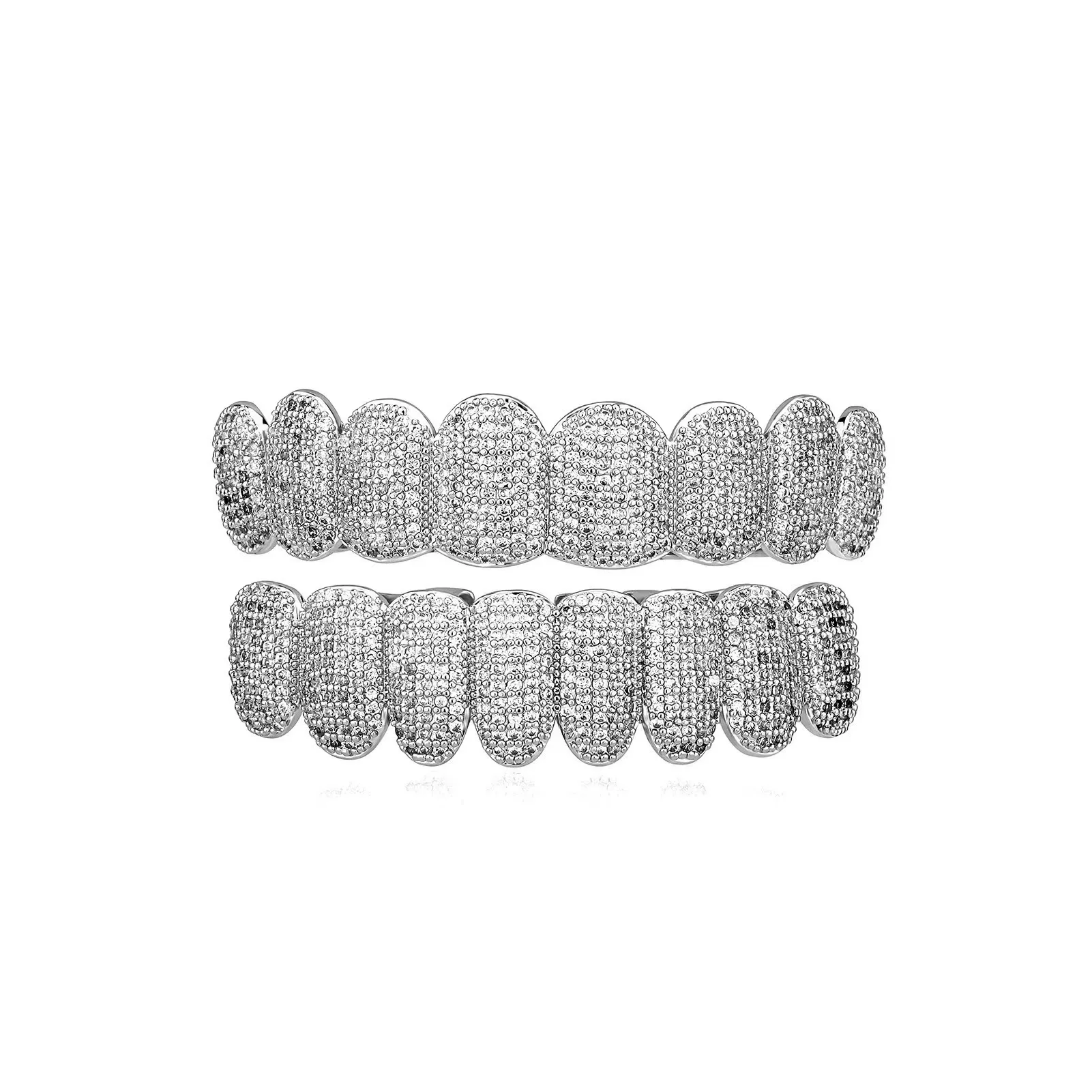 Exclusive Customization Moissanite Teeth Grillz Iced Out Hop Sier Decorative Braces Real Dia Bg Tooth Grills For Men_voghion.com