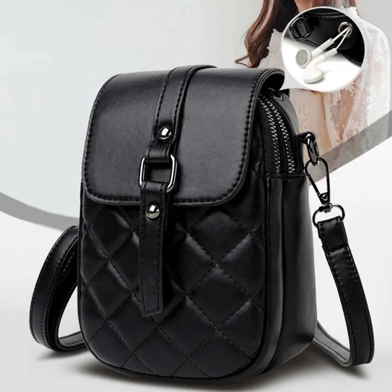 Koreanische Frauen Handy Taschen Mode Rhombus Kette Schulter Kreuz Körper Celhone SG Tasche Crossbody Geldbörse Brieftasche_voghion.com