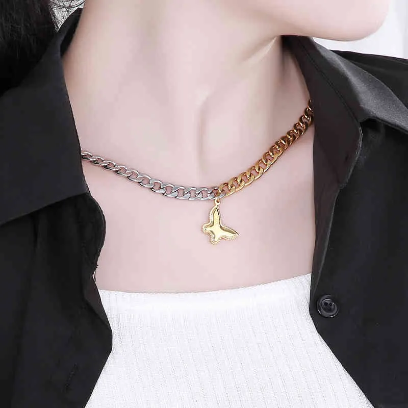 Set di gioielli in acciaio inossidabile Kalen, 6 stili, con ciondolo a forma di cuore, a forma di farfalla, con chiave e scritta "Amo la mamma", collana e bracciale._voghion.com