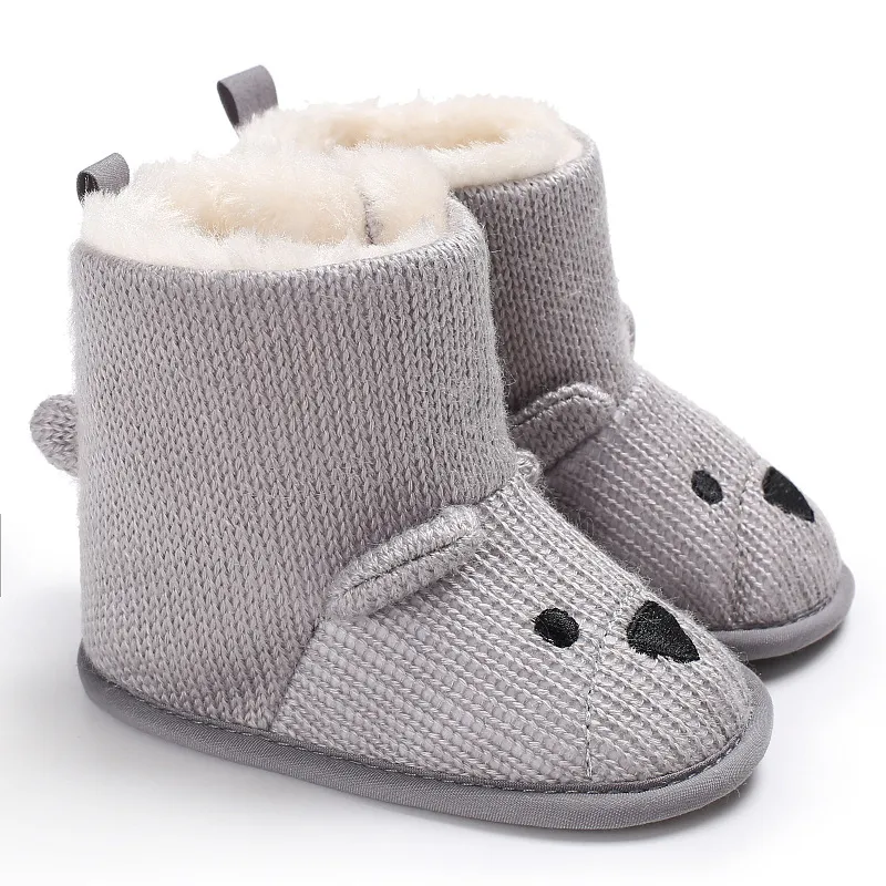 Infant Winter Baby Toddler Newborn Cute Cartoon Bear Shoes Cutefeet Girls Boys Little Kid First Walkers Snow Boots_desvips.com