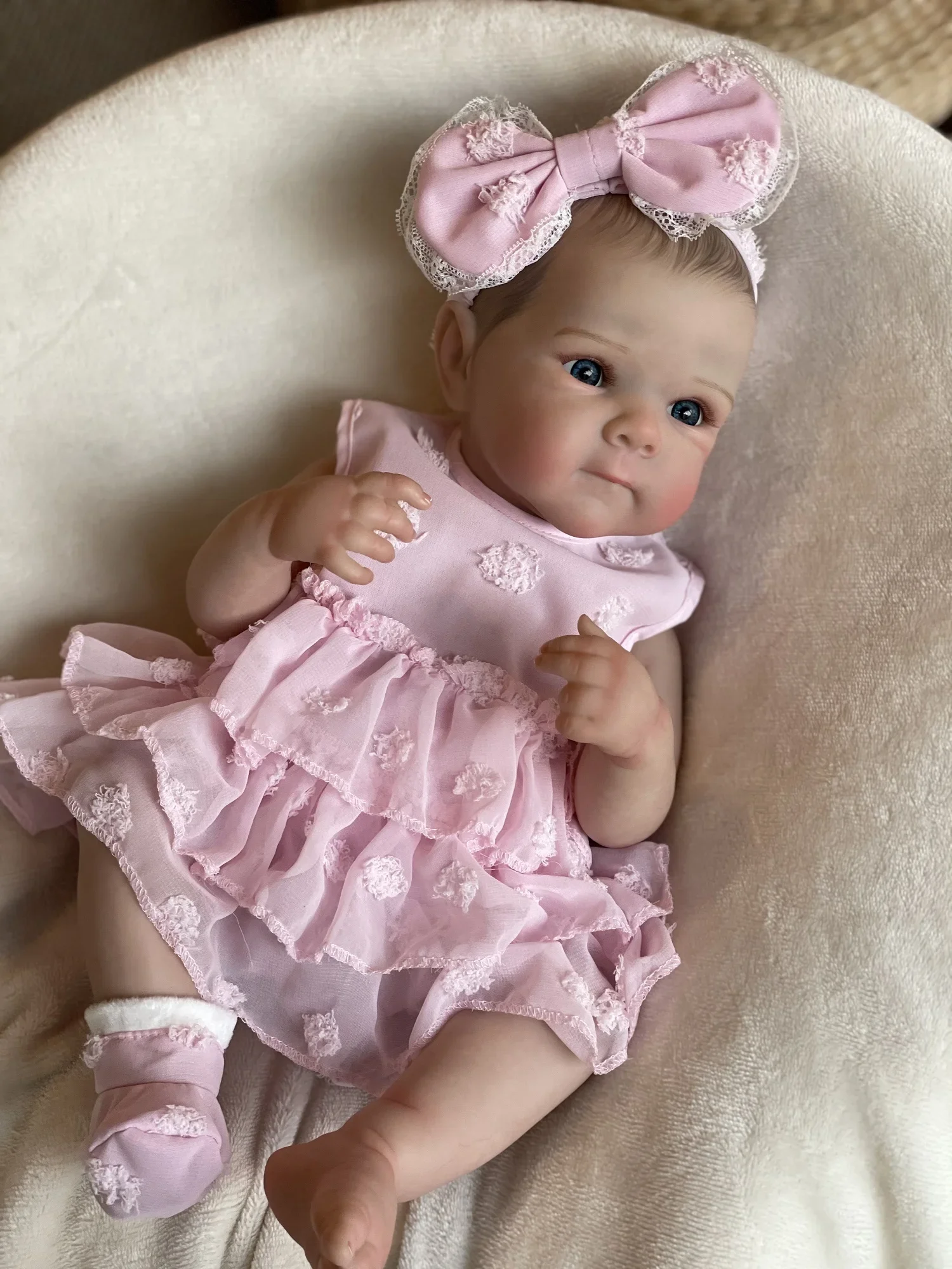 46cm 18palcová Bettie celotělová měkká vinylová holčička Reborn s namalovanými realistickými vlasy Hračky Bebe Reborn_voghion.com