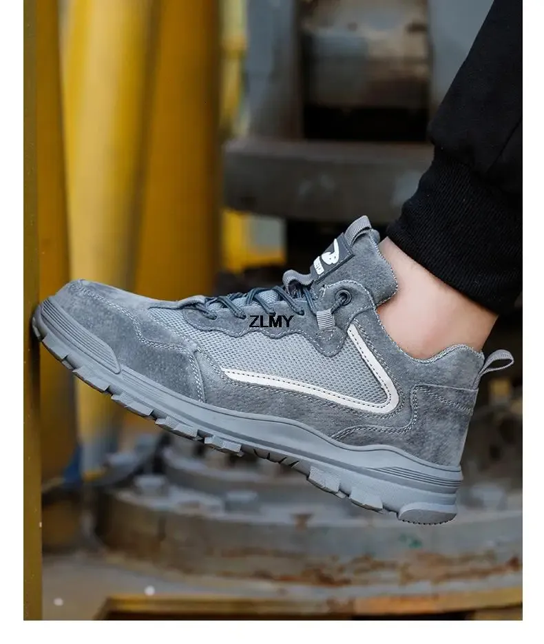 Chaussures de sécurité pour hommes, sans embouts métalliques, embouts en plastique, isolées, 6 kV, réfléchissantes, 250402_voghion.com