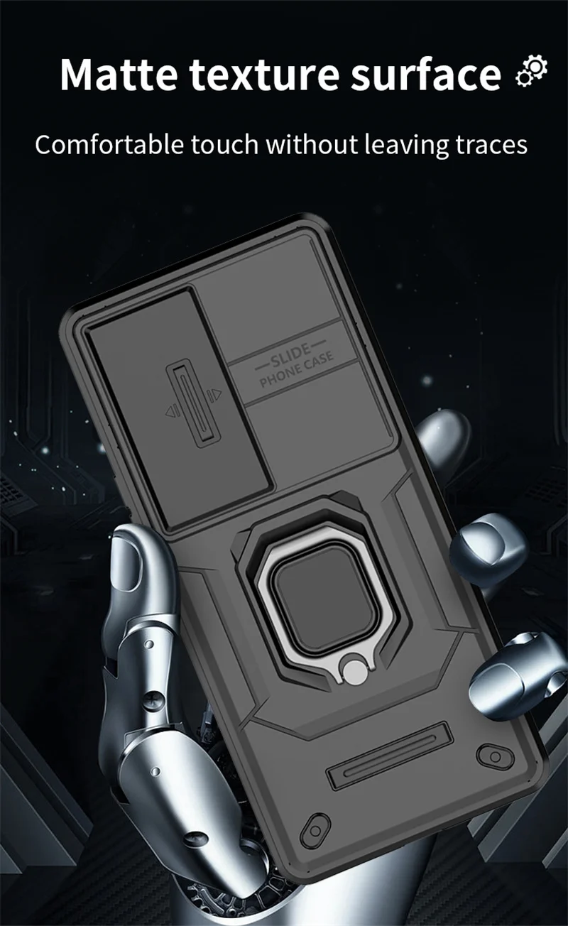 Pour Vivo V30 Pro S18 Armor Phone Case avec Slide Camera Lens Protection Ring Magnetic Holder Bracket Shell Back Cover_voghion.com