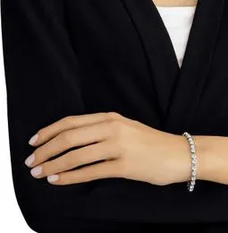 bracelets Moissanite Chain Tennis And Earrings Jewelry Series Rhodium Plated Clear Crystal Bracelet Free Shipping_voghion.com