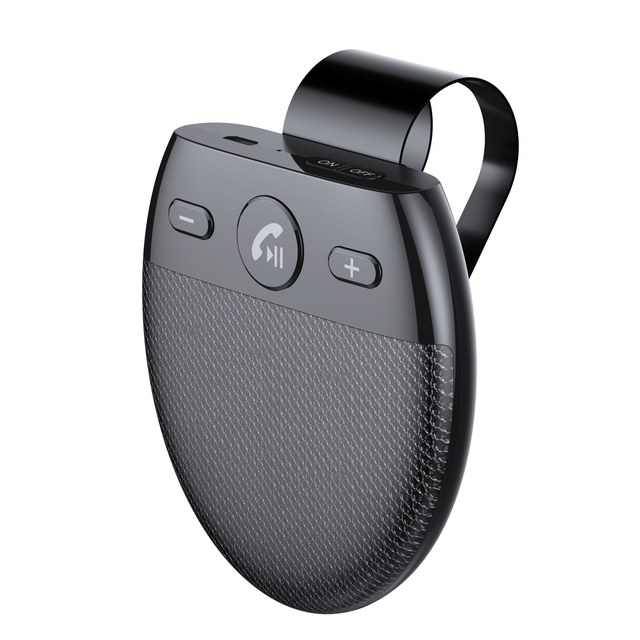 Wireless Bluetooth Car Kit Sun Visor Handsfree Speaker Audio Adapter Noise Cancellation Support Siri Voice Control for IPhone_voghion.com