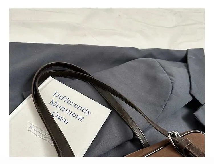 Damen Umhängetasche aus mattiertem Leder mit großer Kapazität, für den täglichen Gebrauch, Umhängetasche mit Griff, Tragetasche, weiche Unterarmtasche_voghion.com