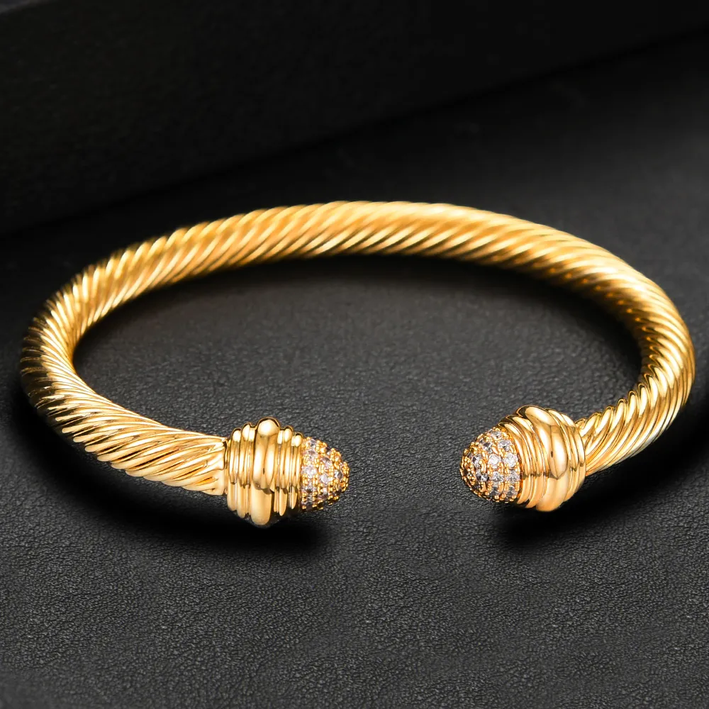DAVID Designer Jewelry Mans DY Bangle GODKI Trendy Empilhável Cuff Para Mulheres Pulseira Completa Cubic Zircon Cristal_voghion.com