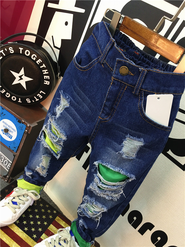 Mother&Kids Boys' jeans ripped kids' pants_voghion.com