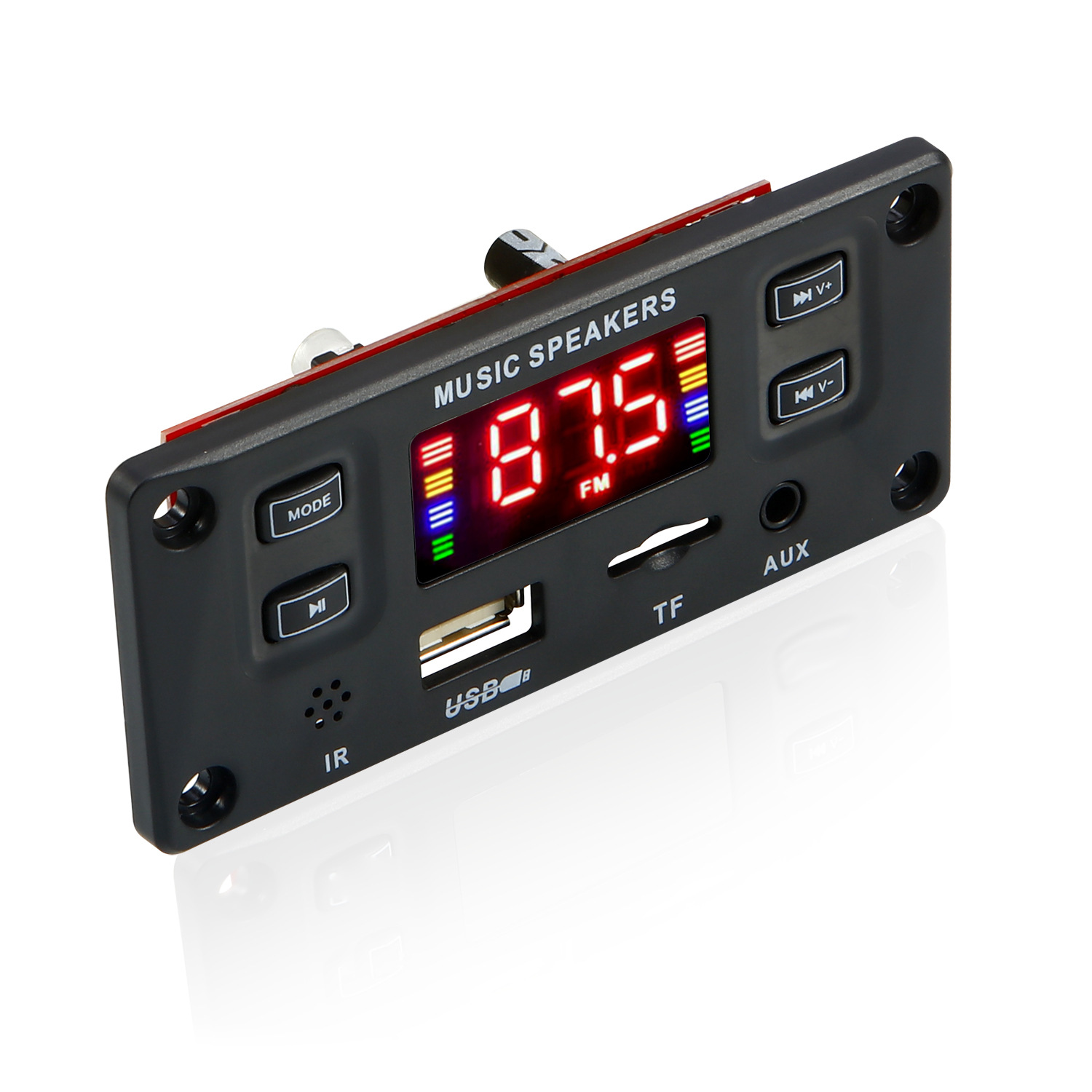 Placa decodificadora de MP3 con manos libres de 6 V y 18 V CC, amplificador de 50 W, reproductor de MP3 con Bluetooth para coche, módulo de grabación USB, radio FM AUX para altavoz_voghion.com