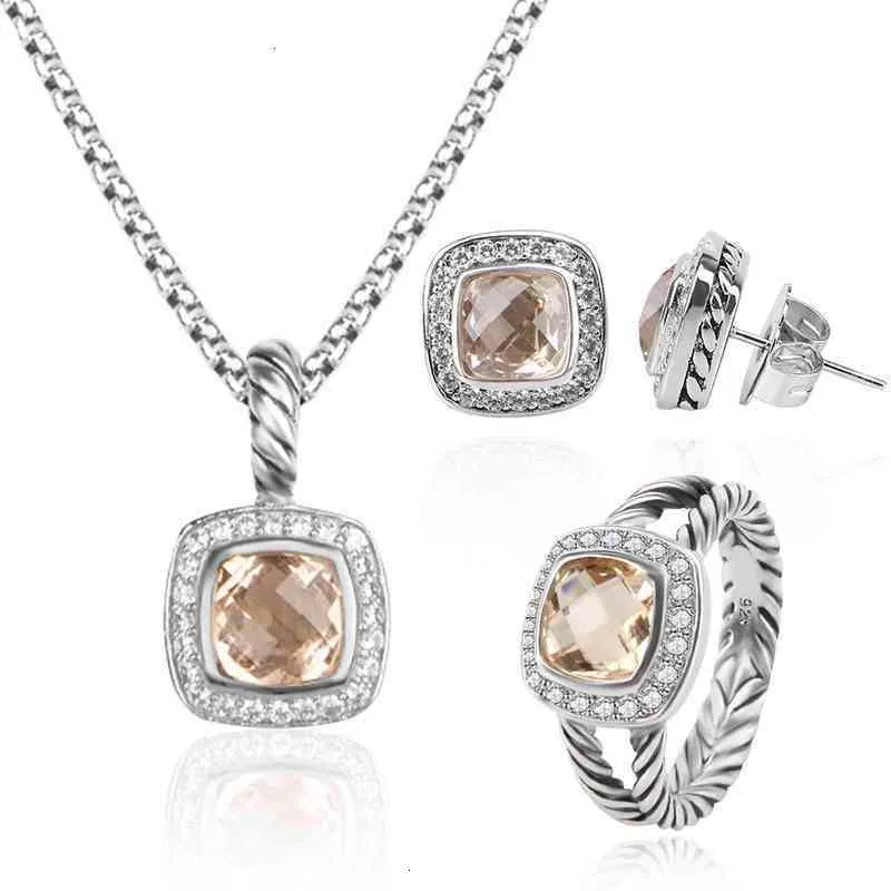 și cercei colier la modă set granat designer bijuterii cu diamante Stud femei nuntă petrecere_voghion.com
