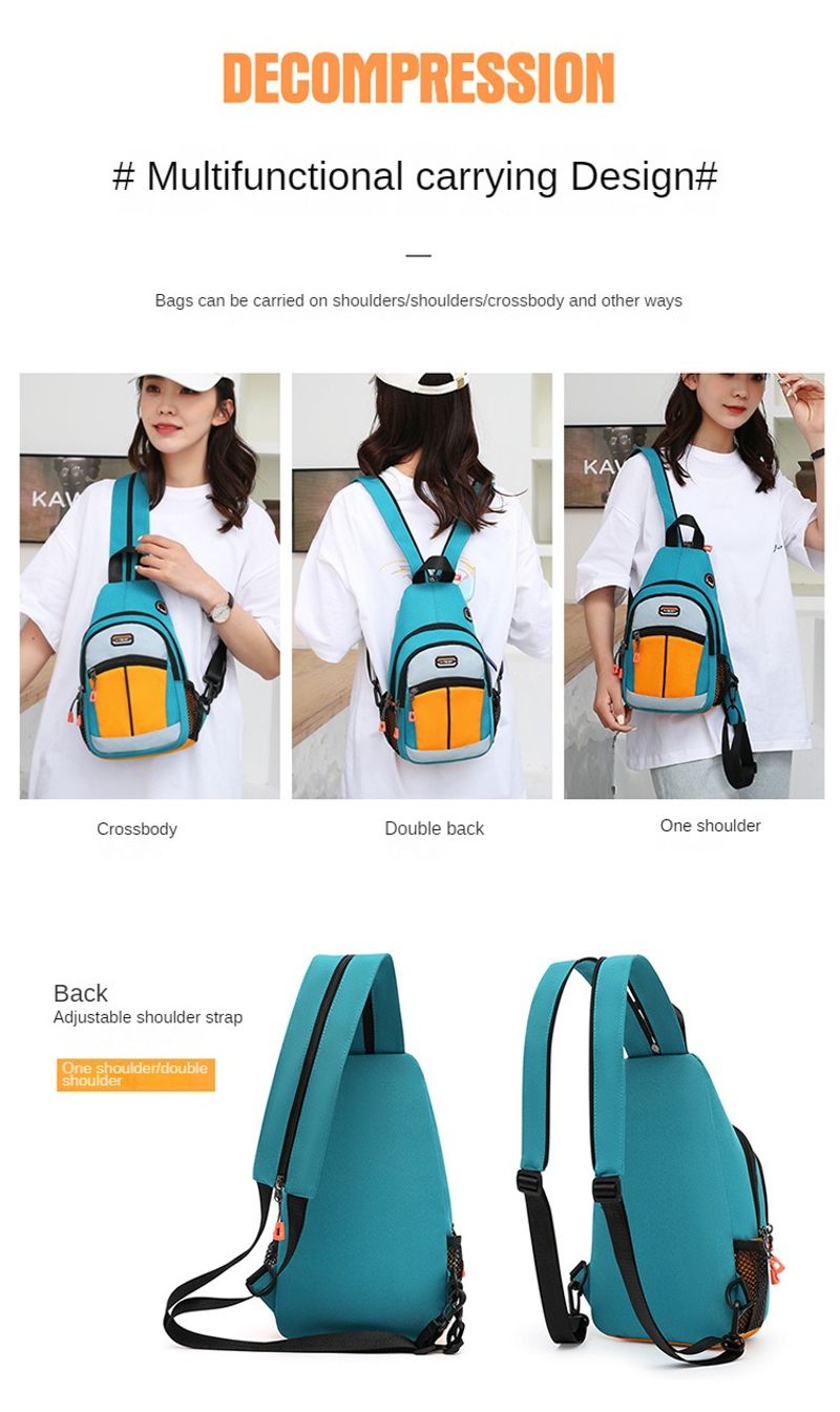 2023 Schulter Mann Casual Brust Business Männlichen Tasche Multi-Funktionale Frauen Radfahren Sport Rucksack Reise Pack_voghion.com