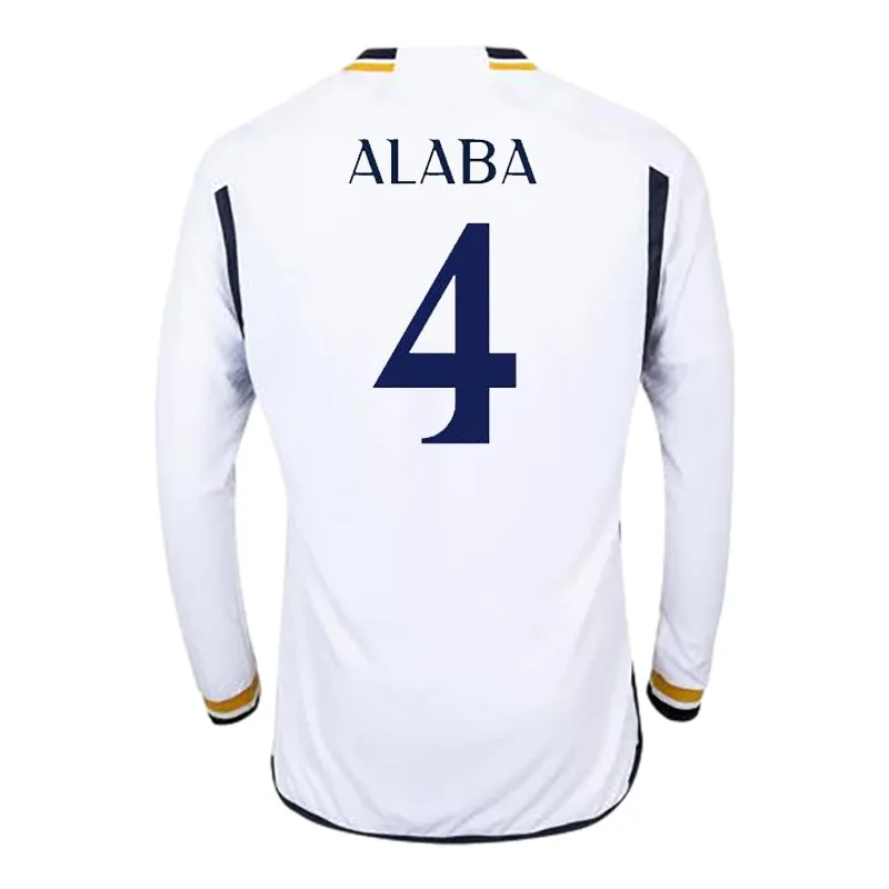 23 24 MODRIC CAMAVINGA Maglie da calcio da uomo a maniche lunghe ALABA VINI JR. KROOS RODRYGO VAERDE TCHOUAMENI Calcio in casa_voghion.com