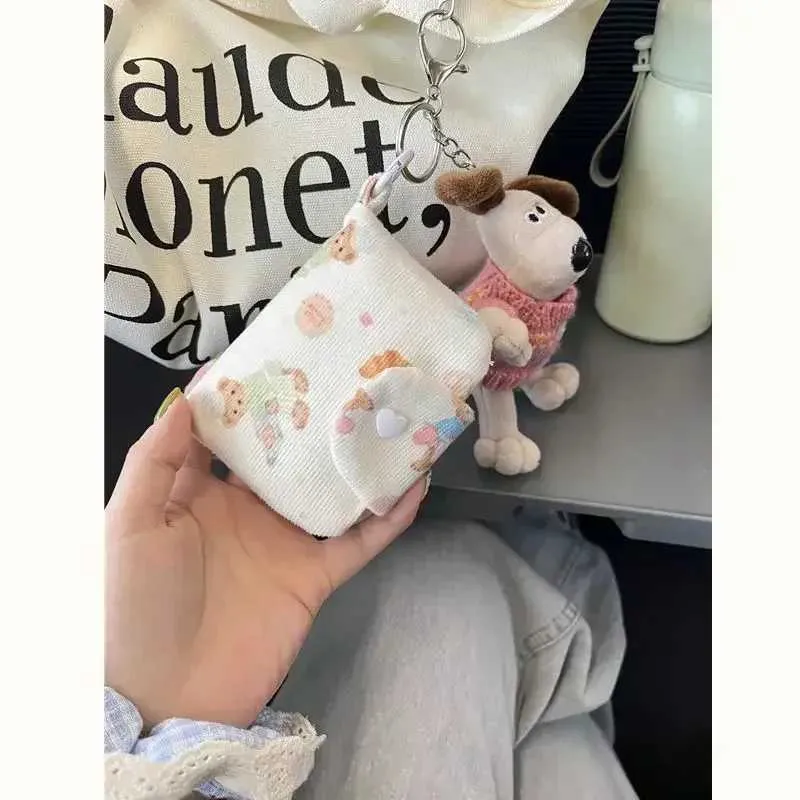 1 Stück süße Cartoon-Geldbörse für Studenten, Kaii, Tierbär, Brieftasche, Karte, süße tragbare Mini-Clutch für Mädchen C241210_voghion.com