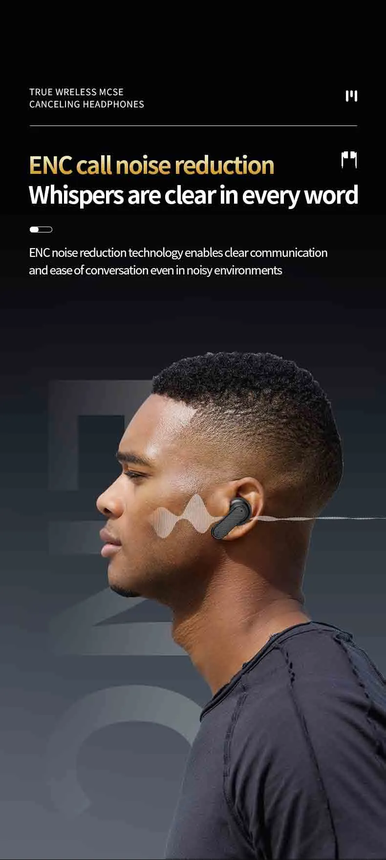 Nuove cuffie YW08 TWS auricolari wireless touch screen in-ear con display LED, riduzione del rumore ANC, auricolari da gioco_voghion.com