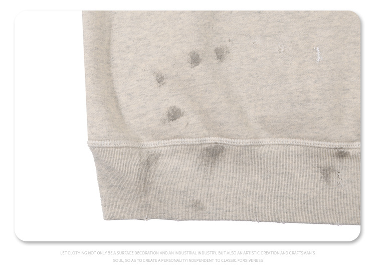 MERCURY FG Herrenbekleidung | 2024 Herbst/Winter Neue Modemarke Jesus Graffiti Destruction Lässiger Rundhalspullover Pullover Locker_voghion.com