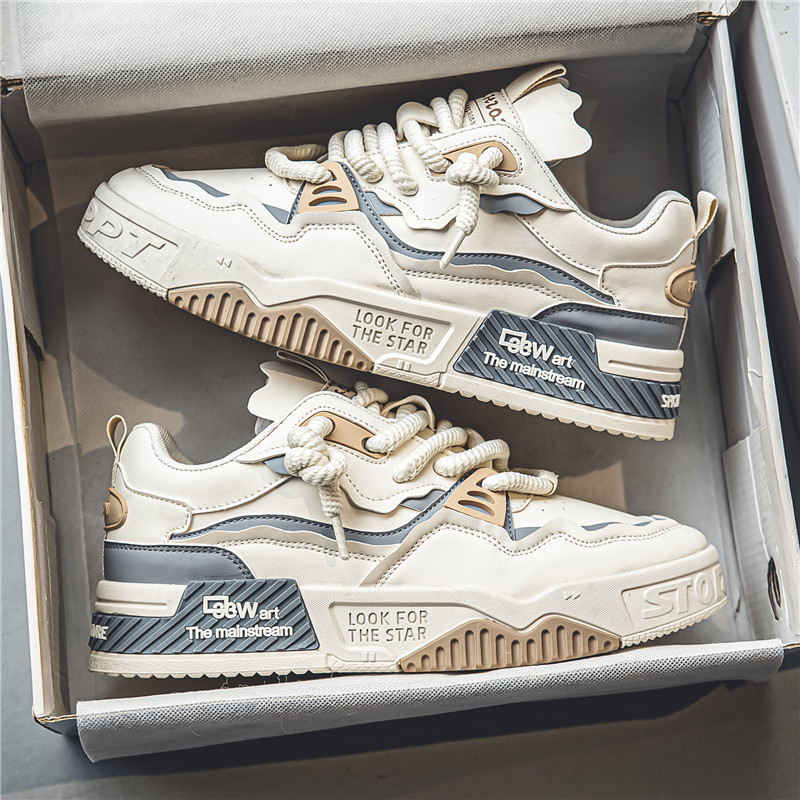 New Board Shoes For Men With Thick Soles Casual Trend Teenage Shoes For Men Sports Shoes_ecoleips.com