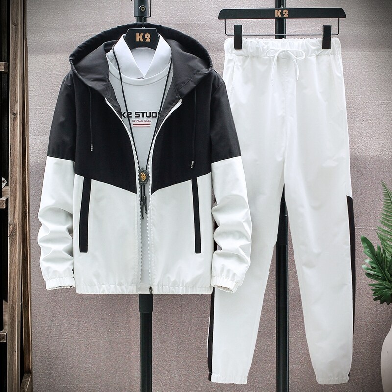 Ropa de hombre Una pieza de envío directo traje deportivo de otoño e invierno de dos piezas nuevo estilo de hombre suéter de moda casual juvenil chaqueta de hombre