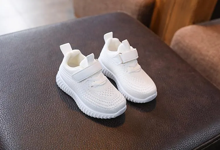 Scarpe da tennis per bambini piccoli, da infilare, per ragazze e ragazzi, sportive, da corsa, in rete con suola morbida, per bambini, rosa, nero, bianco_voghion.com