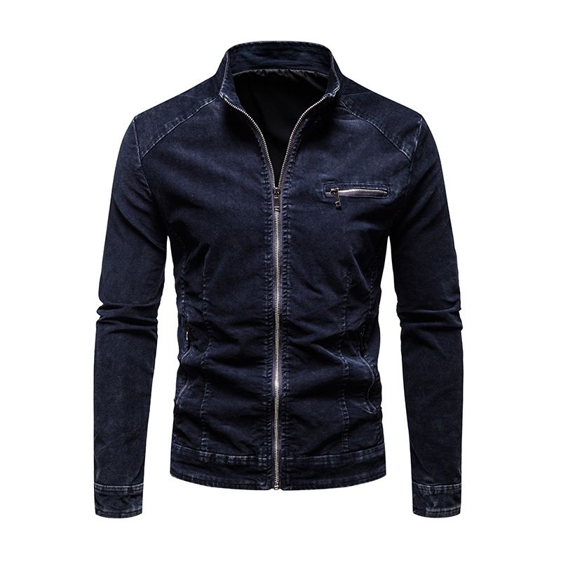 Veste rétro décontractée en coton pour hommes, haut en Denim, tendance, couleur unie, Version coréenne, nouvelle collection automne 2024_voghion.com