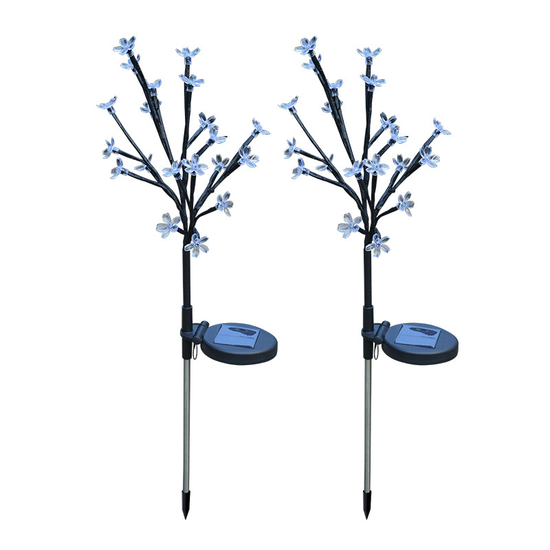 2er Pack Solargaartluuchten Outdoor 20 LED Kiischtebléieblummen Solarblummenluucht Waasserdicht fir Gaart Terrass Landschaftswee Fousswee_voghion.com