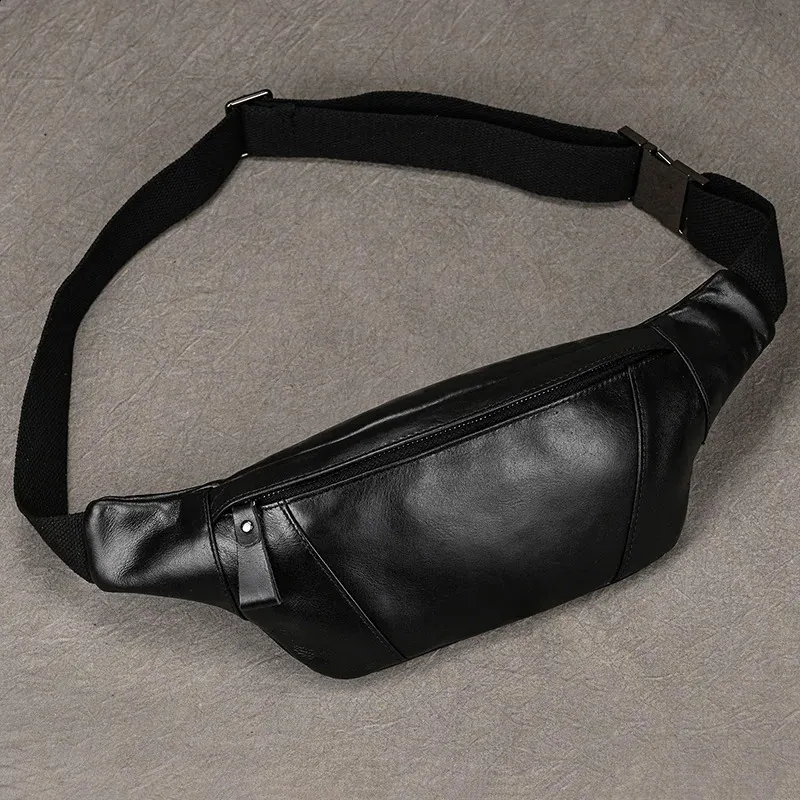 Herren Brusttaschen Crossbody Schulter Mann Männliche Leder Taille Pack SG Tasche Für Outdoor-Sport Gürteltasche Klein 240924_voghion.com