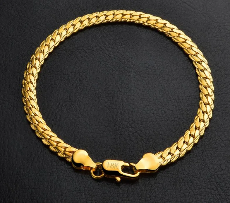 Gold Sier Plated Charm Chain Bracelet for Men Women 5mm Cool Birthday Gift Fashion Miami Hip Hop Link Bracelets Jewelry_voghion.com