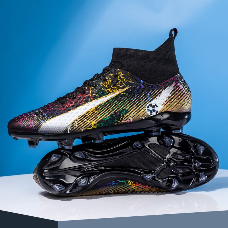 Große High-Top-Fußballschuhe mit langen Spikes 33-46_voghion.com
