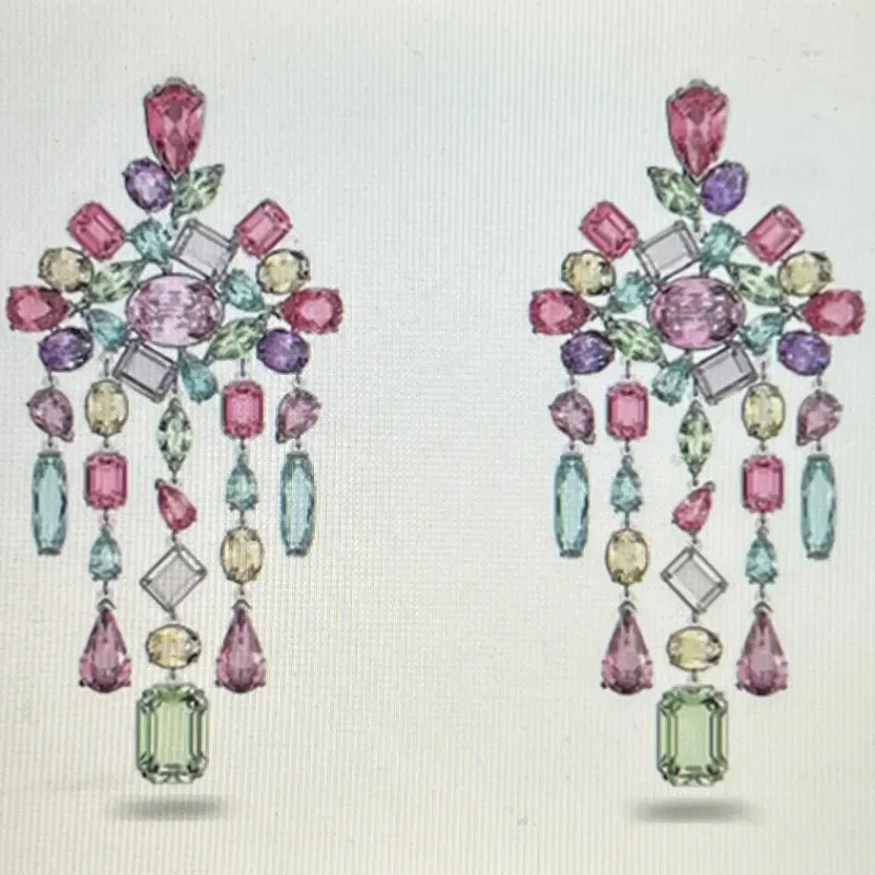 Parure collier et boucles d'oreilles cristaux bleus élégants_voghion.com