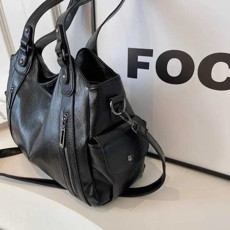Sacs à bandoulière à compartiment intérieur souple 2024 de haute qualité aux couleurs contrastées pour femmes Mode Fermeture éclair Pu Femmes_voghion.com