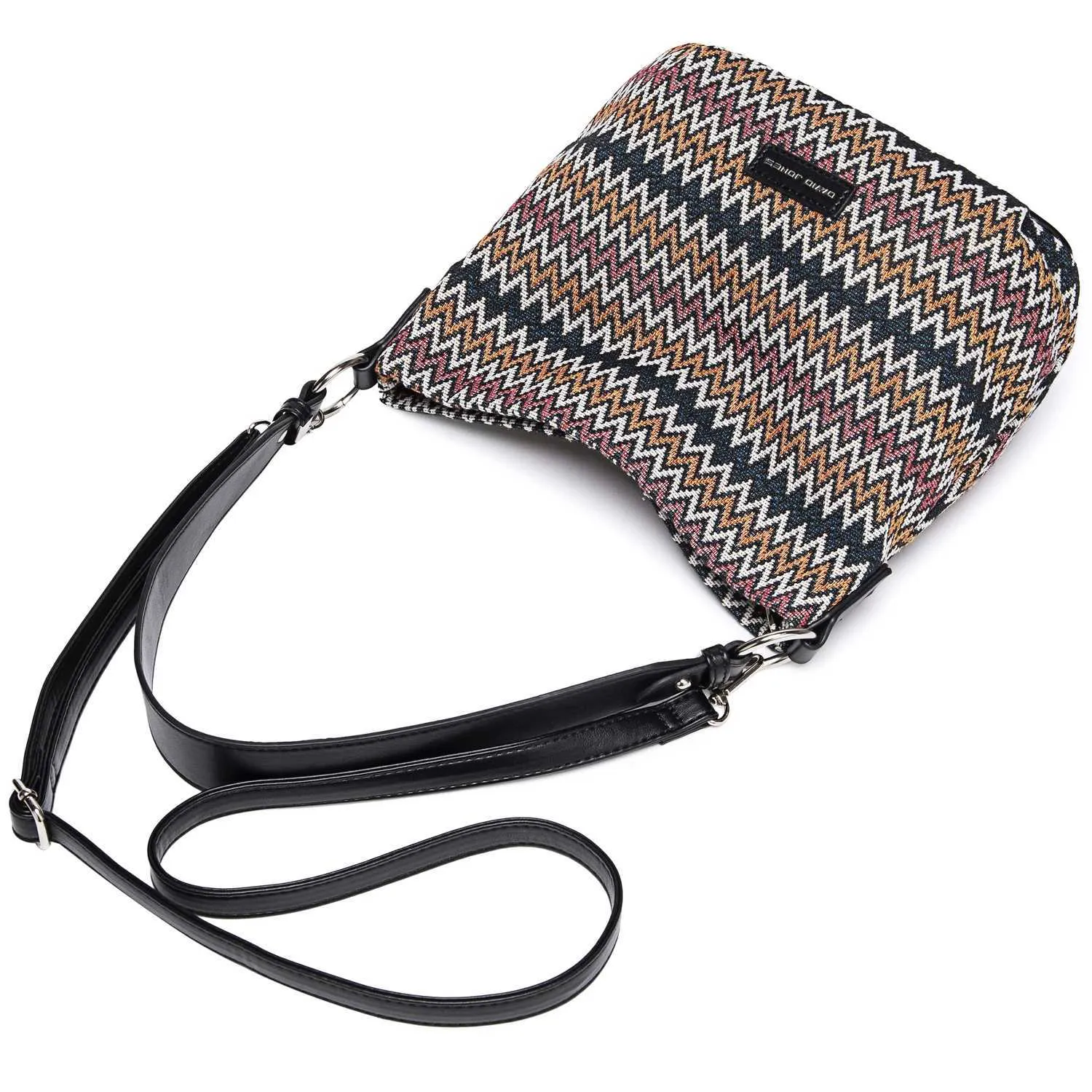 David Jones Original Stilvolle Handtaschen für Frauen Marke Schulter Messenger Weiche Polyester Top Griff Tasche Crossbody_voghion.com