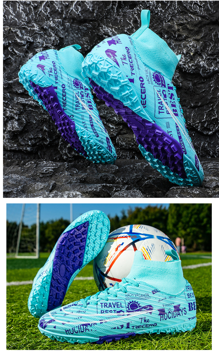 Men Soccer Shoes Outdoor Non-Slip AG/TF Football Boots Male Teenagers Adult Cleats Boys Breathable Comfortable Match_voghion.com