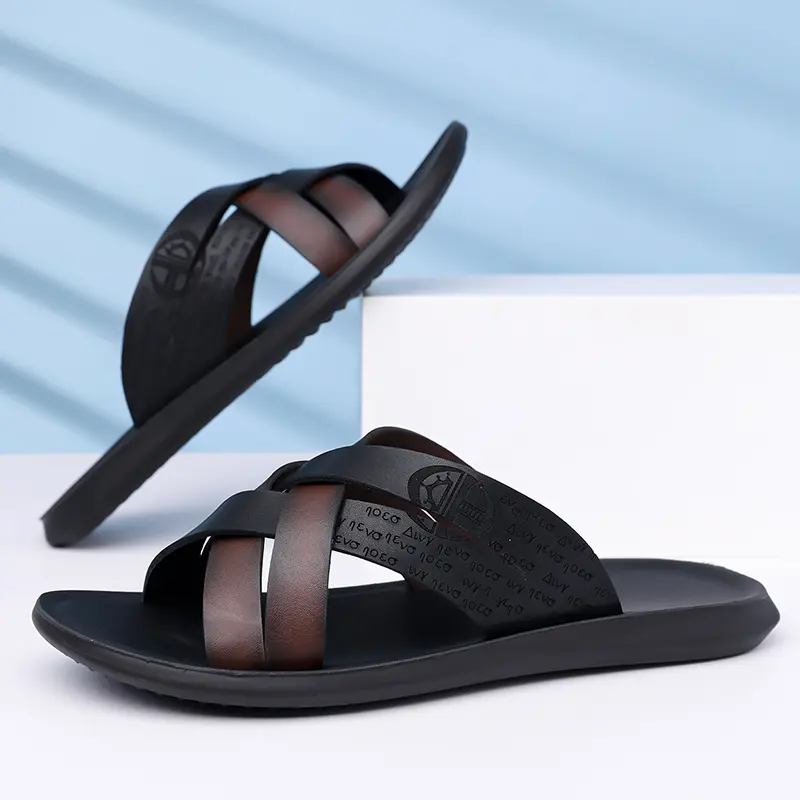 Pantofole in pelle da uomo sandali da spiaggia comodi_voghion.com