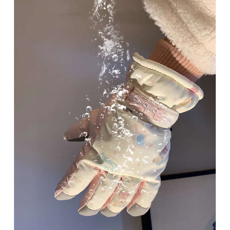 RL Ski Damen Winter Touchscreen mit dickem Samt für Wärme, Kälteschutz, wasserdichtes Motorradfahren_voghion.com
