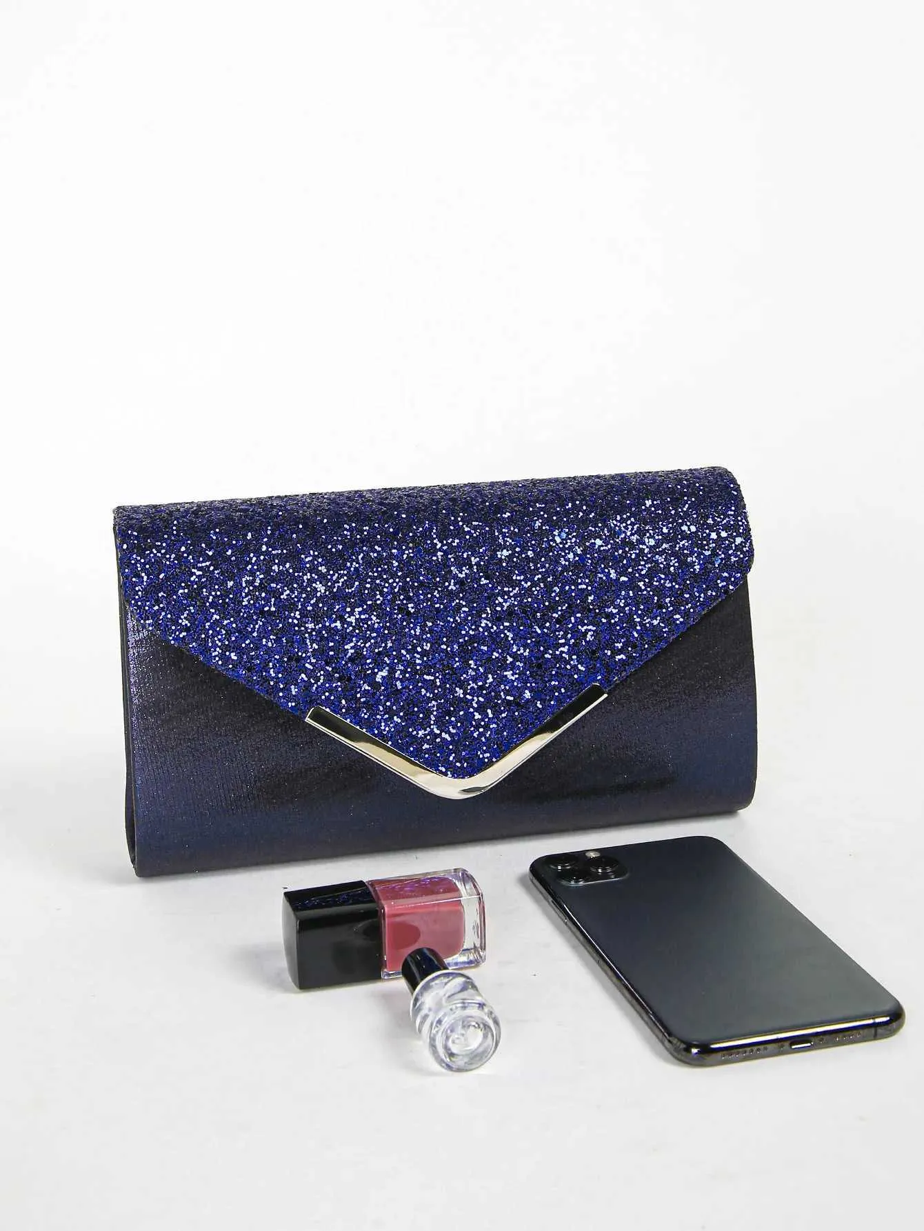 Womens evening envelope handbag promotion sequin clutch wallet shoulder chain cross body bag Y241019_voghion.com