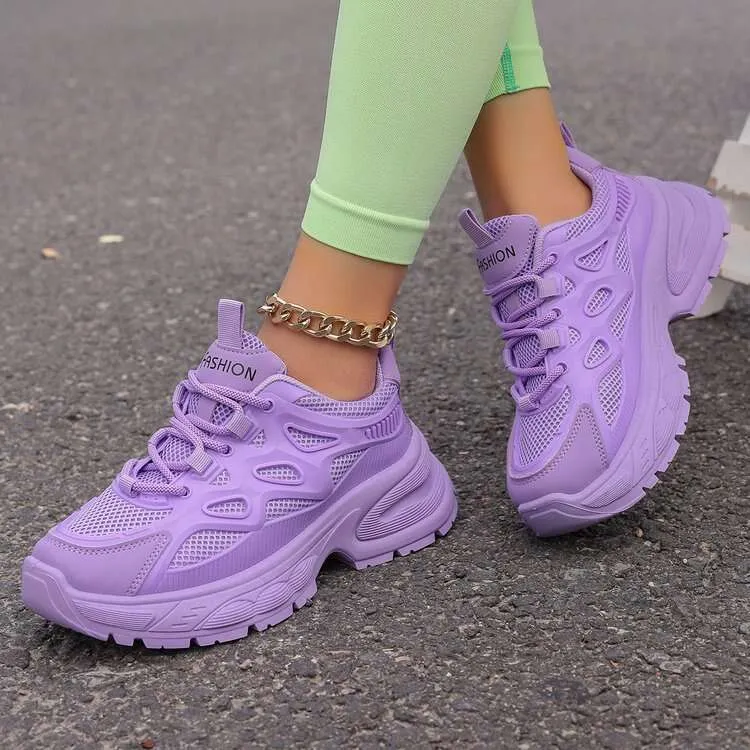 2025 Piattaforma Piatta Donna Rosso Casual Scarpe da Ginnastica Signore Chunky Sneakers Donna Scarpe I21_voghion.com