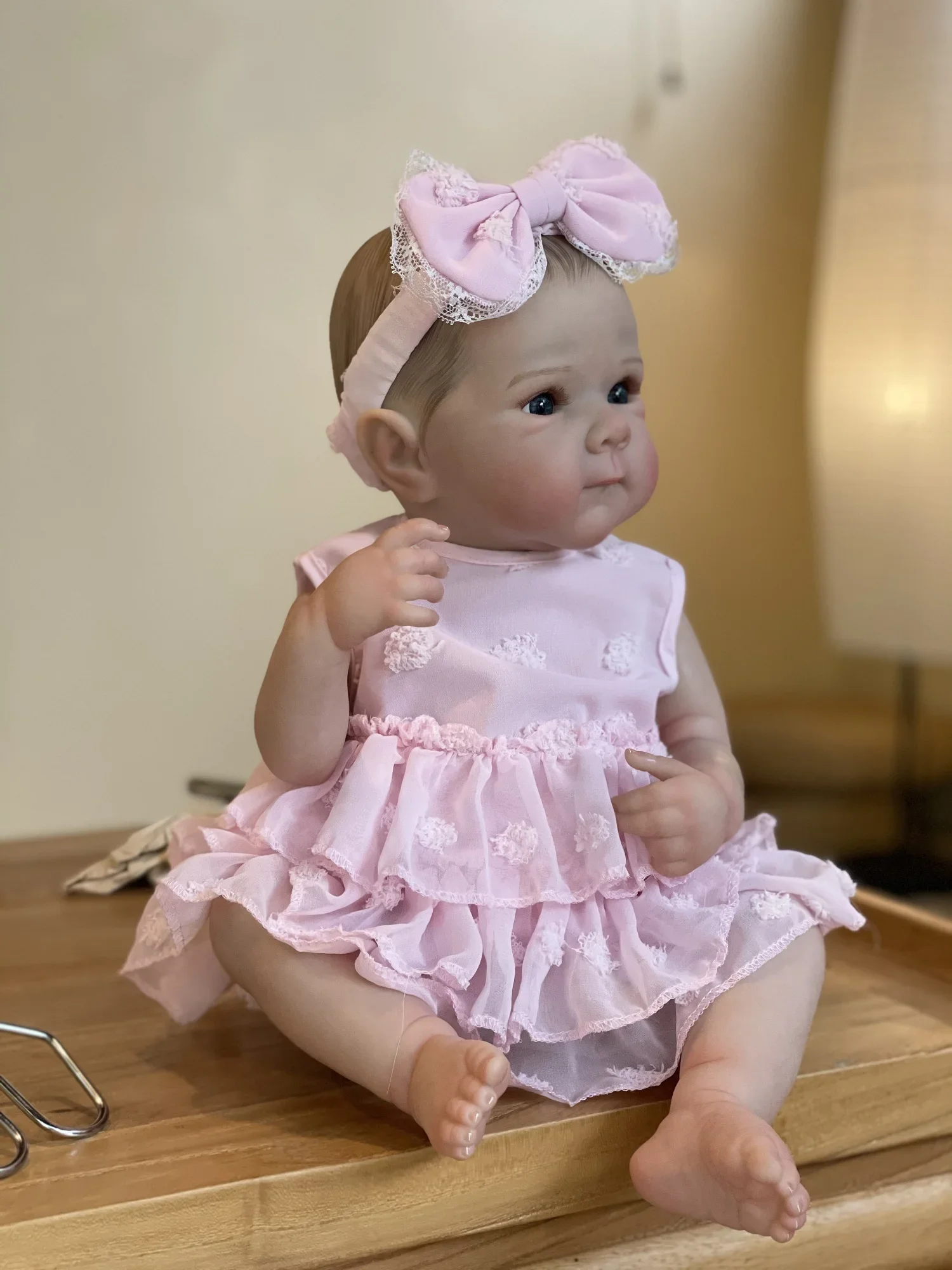 46cm 18palcová Bettie celotělová měkká vinylová holčička Reborn s namalovanými realistickými vlasy Hračky Bebe Reborn_voghion.com