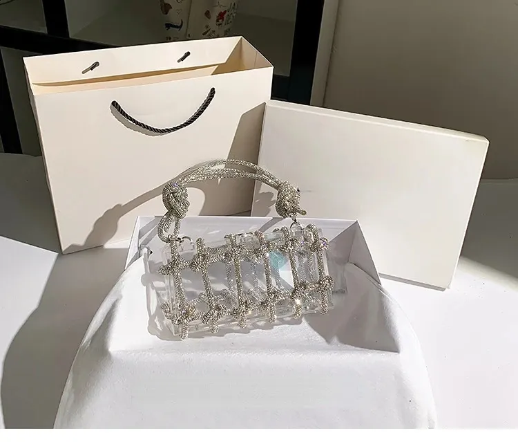 20 Colors Dia Clear Acrylic Box Evening Clutch Bags Women Woven Knotted Rope Rhie Purse And Handbags 240725_voghion.com