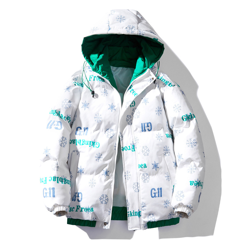 Men's Clothing New winter cotton jacket for men, thick and warm, unisex style, hooded trendy outerwear