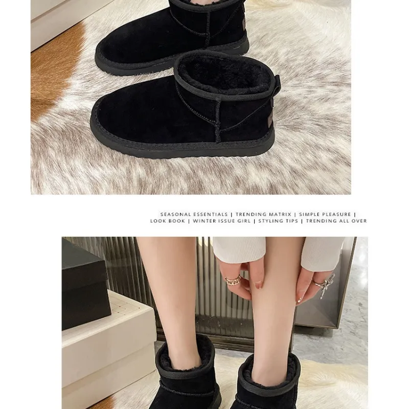 2025 Free Shipping Autumn/Winter New Women's Designer Snow With Veet Warm Leisure Large Couple Thick Bottom Cotton Boots_viptrois.com