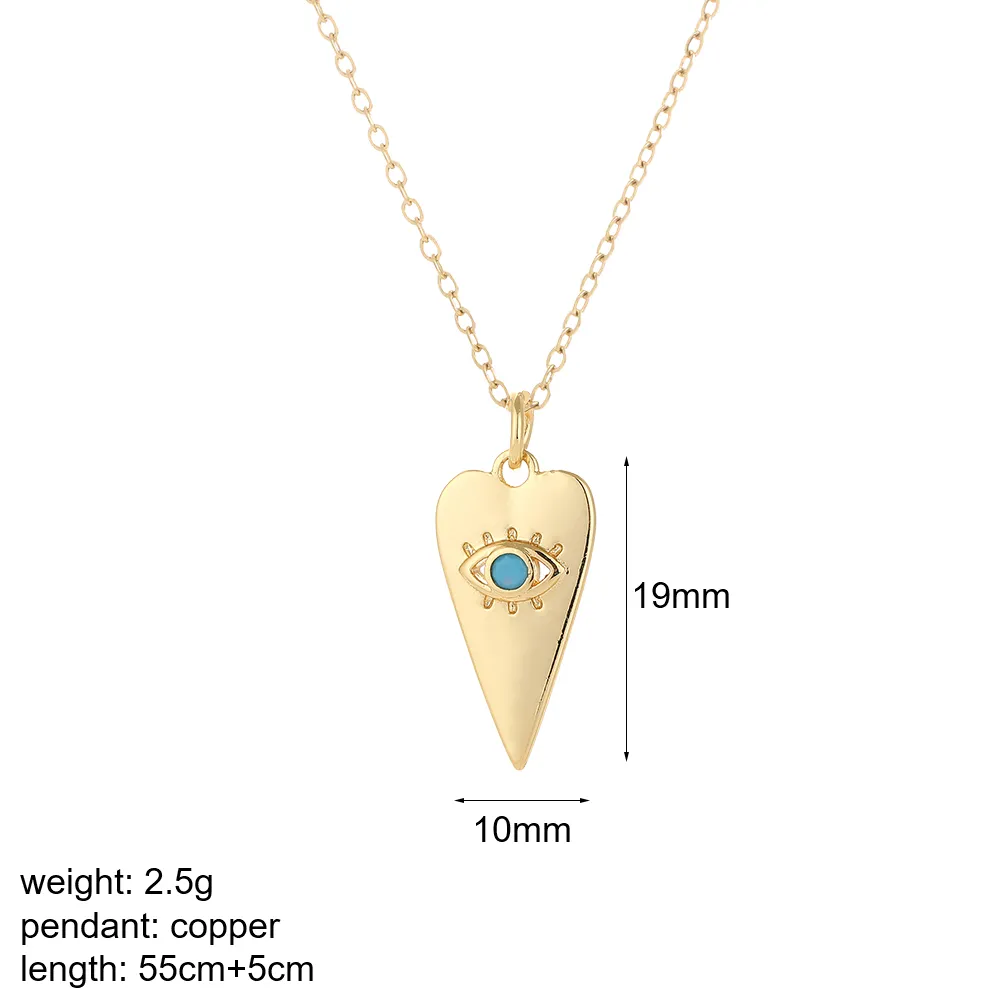 Anhänger Halsketten Mode Türkisches Auge Böses Blaues Herz Liebe Halskette Für Frauen Mädchen Zierlicher Choker Frau Glücksschmuck_voghion.com