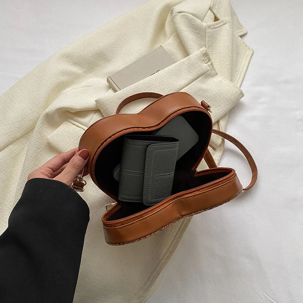 Damenmode Umhängetaschen Große Kapazität Stroh Umhängetasche Lässiger Reißverschluss Leichtes PU Einfarbig Für Die Reise_voghion.com