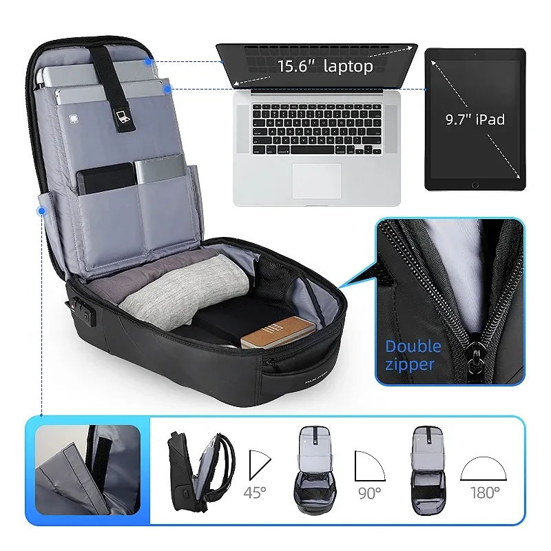 Mark Ryden 40 * 30 * 14 Anti-Diebstahl TSA-Schloss Herren Rucksack Wasserdichter Regenmantel 15,6 Zoll Laptop Schule Mode Mann Reisetasche_voghion.com