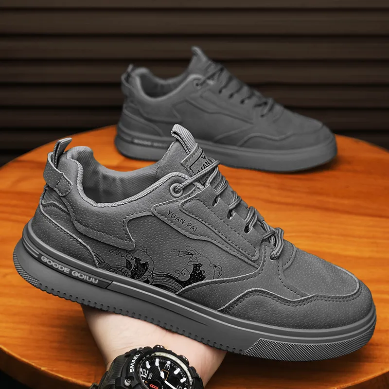 CYYTL Herrenschuhe Casual Sneakers Leder Plattform Modedesigner Sport Outdoor Laufen Arbeit Sicherheit Tennis Männliche Halbschuhe_voghion.com
