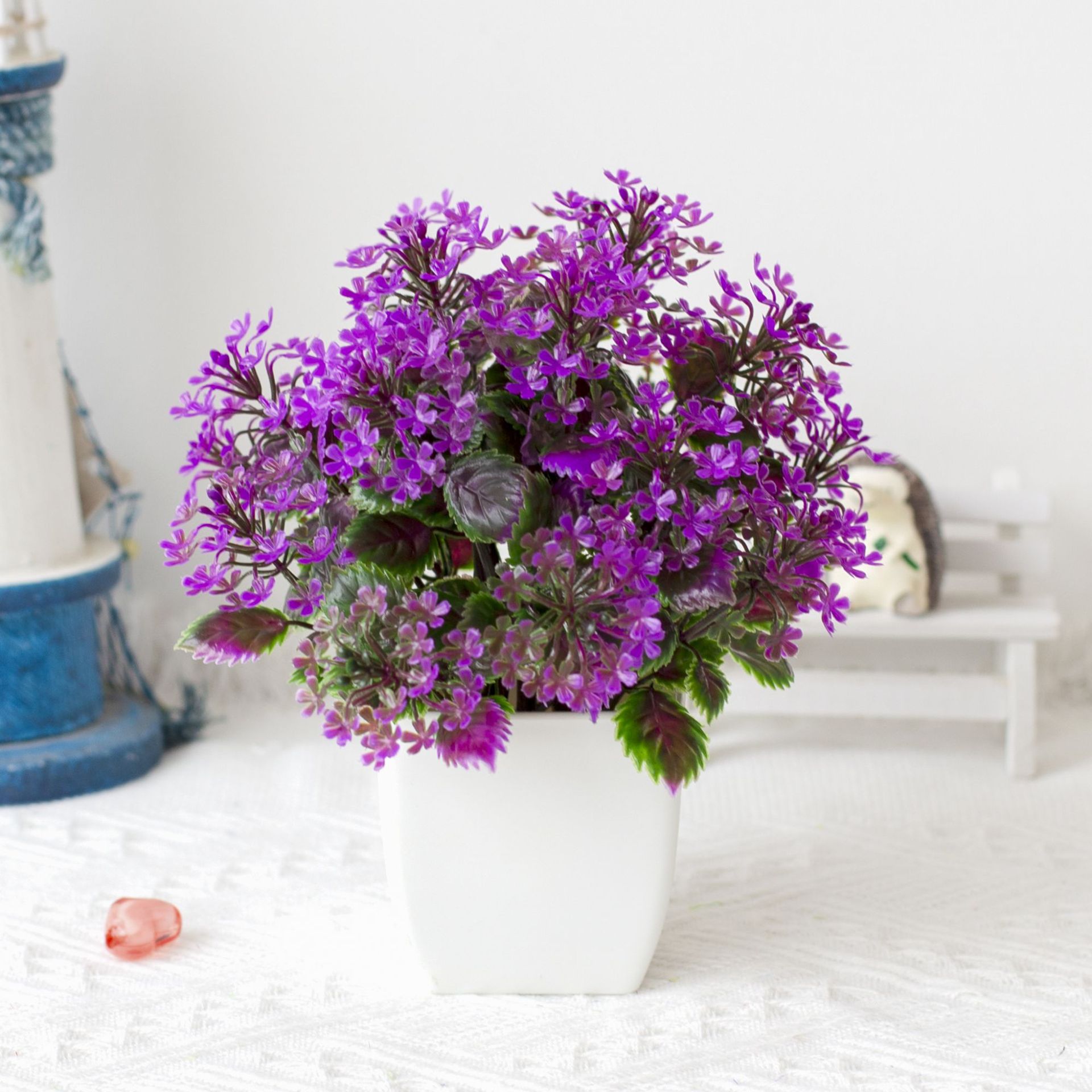 Vendita piante di simulazione piante piante verdi decorazione da interno ed esterno bonsai di plastica 19 maglie piccola erba colorata piccole piante in vaso_voghion.com