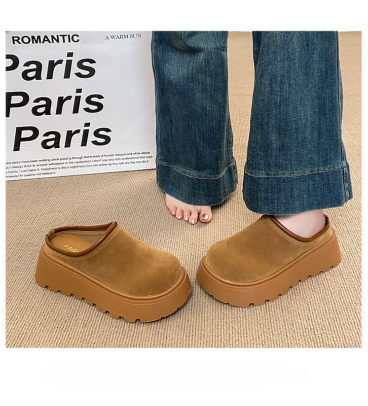 Damenschuhe Semi Drag Harken Sponge Cake Dicke Zehenkappe, Halbschuhe, Single Kicks_voghion.com